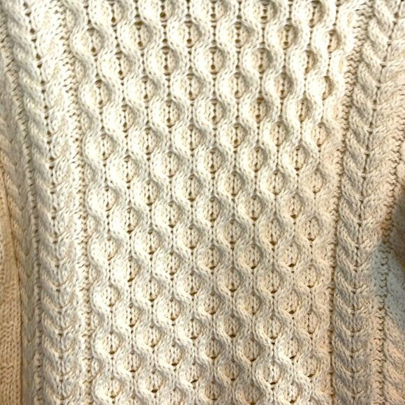 Vintage Blarney Woolen Mills Irish Fisherman 100% Wool Cable Knit Sweater small - Picture 5 of 6